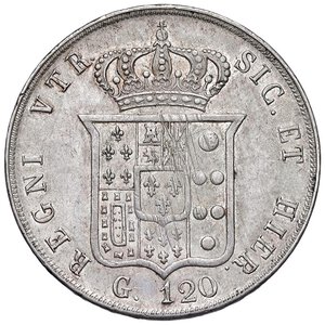 reverse: NAPOLI Ferdinando II (1830-1859) Piastra 1855 - Nomisma 963 AG (g 27,47). BB/BB+