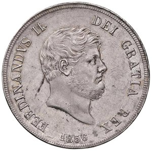 obverse: NAPOLI Ferdinando II (1830-1859) Piastra 1856 - Magliocca 566 AG (g 27,62) Difetto di coniazione sul taglio. SPL