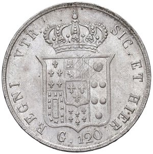 reverse: NAPOLI Ferdinando II (1830-1859) Piastra 1857 - Magliocca 567 AG (g 27,57). SPL/SPL+