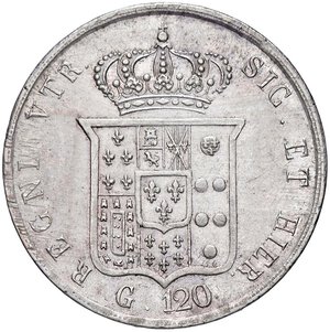 reverse: NAPOLI Ferdinando II (1830-1859) Piastra 1857 - Nomisma 968 AG (g 27,48). BB-SPL