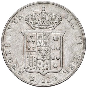 reverse: NAPOLI Ferdinando II (1830-1859) Piastra 1857 - Nomisma 968 AG (g 27,50). BB