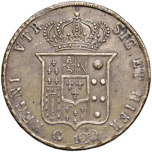 reverse: NAPOLI Ferdinando II (1830-1859) Piastra 1858 - Lega (?) (g 24,20) Interessante falso d epoca. SPL