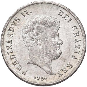 obverse: NAPOLI Ferdinando II (1830-1859) Mezza piastra 1857 - Magliocca 593 AG (g 13,72) Graffi di conio al D/. SPL+