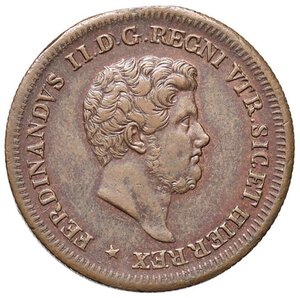 obverse: NAPOLI Ferdinando II (1830-1859) 3 Tornesi 1842 - Magliocca 722 CU (g 11,00) Zone di rame rosso. SPL