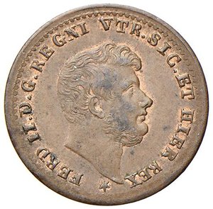 obverse: NAPOLI Ferdinando II (1830-1859) Mezzo tornese 1851 - Magliocca 800 CU (g 1,37). SPL+