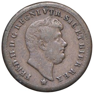 obverse: NAPOLI Ferdinando II (1830-1859) Mezzo tornese 1853 - Magliocca 802a CU (g 1,53) R Colpetto al bordo. BB