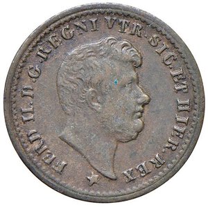 obverse: NAPOLI Ferdinando II (1830-1859) Mezzo tornese 1853 - Magliocca 802a CU (g 1,53) R Colpetto al bordo. BB