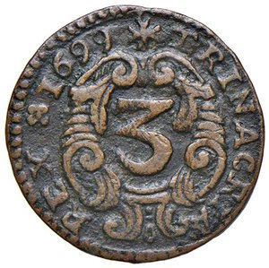 reverse: PALERMO Carlo II (1665-1700) 3 Piccioli 1699 - MIR 498/2 CU (g 2,67). BB