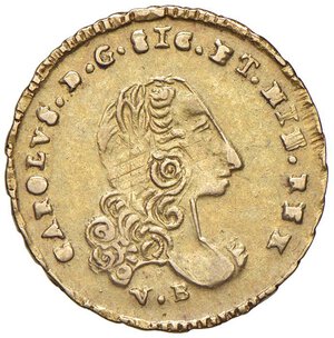 obverse: PALERMO Carlo di Borbone (1734-1759) Oncia d oro 1752 - Serio 189 AU (g 4,41). BB-SPL