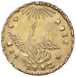 reverse: PALERMO Carlo di Borbone (1734-1759) Oncia d oro 1752 - Serio 189 AU (g 4,41). BB-SPL