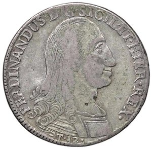 obverse: PALERMO Ferdinando III (1759-1816) 12 Tarì 1796 - Serio 210; MIR 603/1 AG (g 27,00) Leggenda continua. Depositi, resti di colla (?). qBB/BB