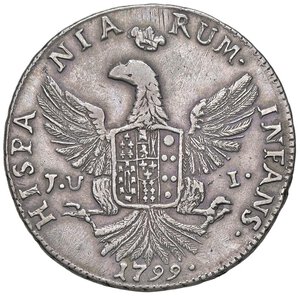 reverse: PALERMO Ferdinando III (1759-1816) 12 Tarì 1799 - Serio 288 AG (g 27,23) Segni da antica lucidatura. qBB/BB