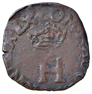 obverse: PASSERANO Anonime dei Radicati (1585-1587) Liard - MIR 928 MI (g 0,87) R Con cartellino di vecchia raccolta. qBB/BB