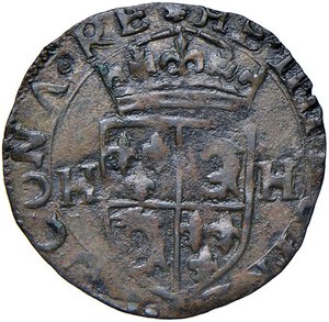 obverse: PASSERANO Ercole Radicati (1585-1587) Grosso Dozzenoi - MIR 942 MI (g 2,05) RR Buona conservazione per il tipo. Con cartellino di vecchia raccolta. BB