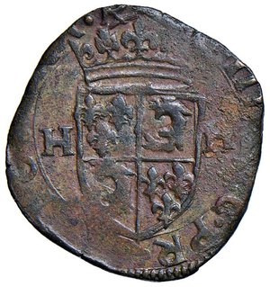 obverse: PASSERANO Ercole Radicati (1585-1587) Grosso Dozzeno - MIR 942 MI (g 3,46) RR Con cartellino di vecchia raccolta. qBB/BB