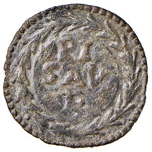 reverse: PESARO Costanzo Sforza (1473-1485) Quattrino - Cavicchi 25 CU (g 0,55). qBB