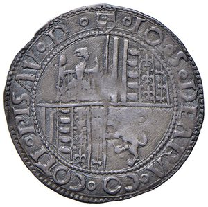 obverse: PESARO Giovanni Sforza (1489-1510) Grosso - Bellesia 11a, Cav. 85 AG (g 2,14) Graffio al R/. BB