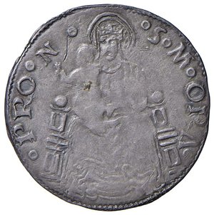 reverse: PESARO Giovanni Sforza (1489-1510) Grosso - Bellesia 11a, Cav. 85 AG (g 2,14) Graffio al R/. BB