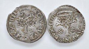 obverse: PESARO Guid Ubaldo II (1538-1574) Bolognino - Cavicchi 94-96 AG Lotto di due varianti. MB+-BB