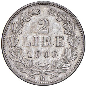 reverse: SAN MARINO 2 Lire 1906 - Gig. 26 AG (g 10,01). BB