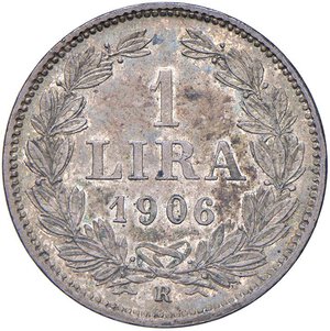 reverse: SAN MARINO Lira 1906 - Gig. 27 AG (g 5,00) Bella patina. SPL