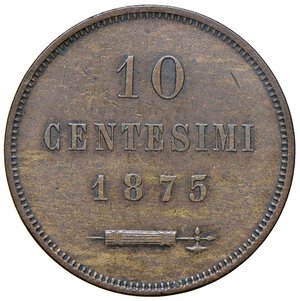 reverse: SAN MARINO 10 Centesimi 1875 - Gig. 30 CU (g 9,99). BB