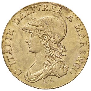 obverse: TORINO Repubblica Subalpina (1800-1802) 20 Franchi ‘A. 10 - Gig. 2 AU (g 6,42) R Da montatura. BB