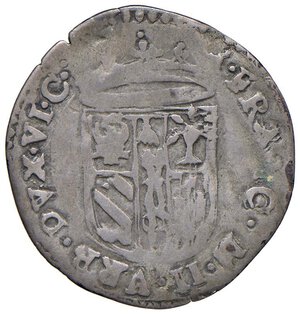 obverse: URBINO Francesco Maria II (1574-1624) 2 Grossi - Cavicchi 215 AG (g 2,16) Piegatura del tondello. MB+