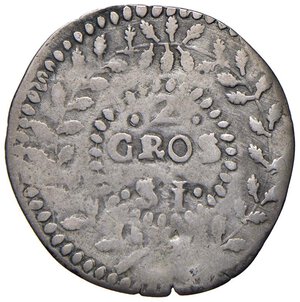 reverse: URBINO Francesco Maria II (1574-1624) 2 Grossi - Cavicchi 215 AG (g 2,16) Piegatura del tondello. MB+