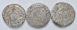 obverse: URBINO Francesco Maria II (1574-1624) Grosso di modulo largo, variante con caratteri grandi - Cavicchi 219 AG Lotto di tre esemplari. BB