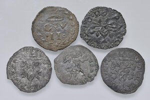 obverse: URBINO e PESARO Lotto di cinque monete. MB-BB