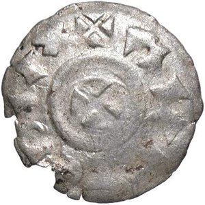 obverse: VENEZIA Orio Malipiero (1178-1192) Denaro - Biaggi 2759 MI (g 0,32) Fessurazione del tondello. SPL