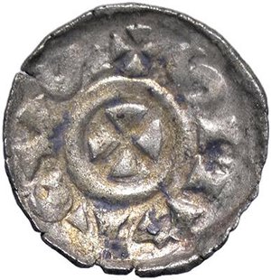 reverse: VENEZIA Enrico Dandolo (1192-1205) Denaro - Biaggi 2762 MI (g 0,35). SPL