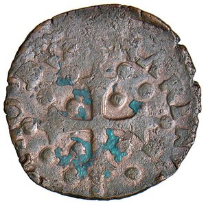 obverse: VENEZIA Marino Grimani (1595-1605) Sesino - Pa. 20 CU (g 1,32) Potrebbe essere anche un falso della zecca di Frinco! Molto interessante.. qBB