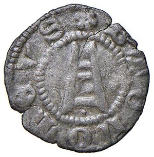 obverse: VERONA Bartolomeo e Antonio della Scala (1375-13819 Quattrino - MIR 319 MI (g 0,65) Frattura di tondello. BB+