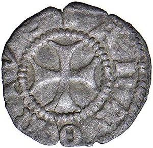 reverse: VERONA Bartolomeo e Antonio della Scala (1375-13819 Quattrino - MIR 319 MI (g 0,65) Frattura di tondello. BB+