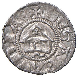 obverse: SAVOIA Ludovico I di Vaud (1285-1302) Denaro con il Tempio - MIR 52 MI (g 0,99) RRR Esemplare di insolita ed altissima qualita  per la tipologia. Argentatura e rilievi praticamente integri. SPL-FDC