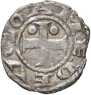 obverse: SAVOIA Amedeo III (1103-1148) Denaro secusino I Tipo - MIR 15a  AG (g 0,93). BB