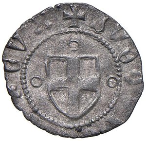 reverse: SAVOIA Ludovico (1440-1465) Forte I tipo - MIR 174a MI (g 0,76) R Buona conservazione per la tipolgia, con argentatura ancora presente. SPL