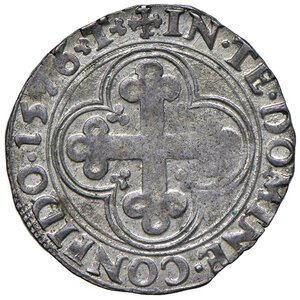 reverse: Emanuele Filiberto (1553-1580) Bianco 1573 Torino - MIR 520ac AG (g 4,57) NC Ottima argentatura. SPL+