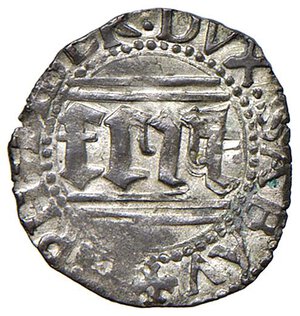 obverse: Emanuele Filiberto (1559-1580) Quarto di Grosso II tipo - MIR 540b MI (g 1,06) RR Di qualita  assolutamente inusuale. SPL+