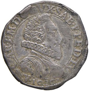 obverse: Carlo Emanuele I (1580-1630) 2 Fiorini 1626 - MIR 648a AG/MI (g 5,81) R. BB/BB+