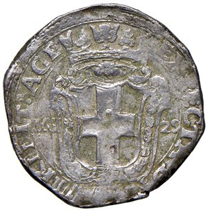 reverse: Carlo Emanuele I (1580-1630) Fiorino 1629 - MIR 652 AG/MI (g 4,57) R. BB