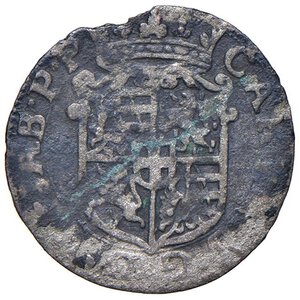 obverse: Carlo Emanuele I (1580-1630) Soldo 1581 - MIR 660a MI (g 1,57) R. qBB