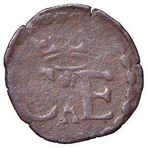 obverse: Carlo Emanuele I (1580-1630) Quarto V tipo - MIR 681 MI (g 0,68) R. MB