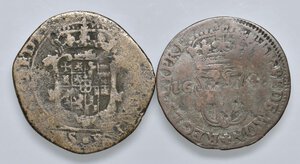 reverse: Carlo Emanuele II (reggenza, 1638-1648) Lotto di due monete come da foto. MB-qBB