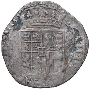 obverse: Carlo Emanuele II, reggenza (1638-1648) 4 Soldi 1642 - MIR 780 AG (g 4,45) RR Ossidazioni. qBB