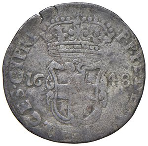 reverse: Carlo Emanuele II (1638-1675) 5 Soldi 1648  - MIR 762b MI (g 3,88) NC. MB