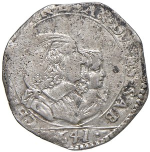 obverse: Carlo Emanuele II (1638-1675) Mezza lira 1641  - MIR 758a AG (g 8,00) NC. BB+