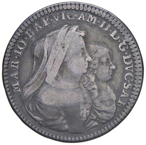 obverse: Vittorio Amedeo II Reggenza della madre Maria Giovanna Battista (1675-1680) Lira 1678 - MIR 838/d AG (g 5,82) RR. MB+